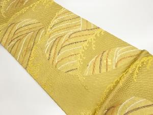 聚楽製　荒波に貝・紅葉・花模様織出し袋帯